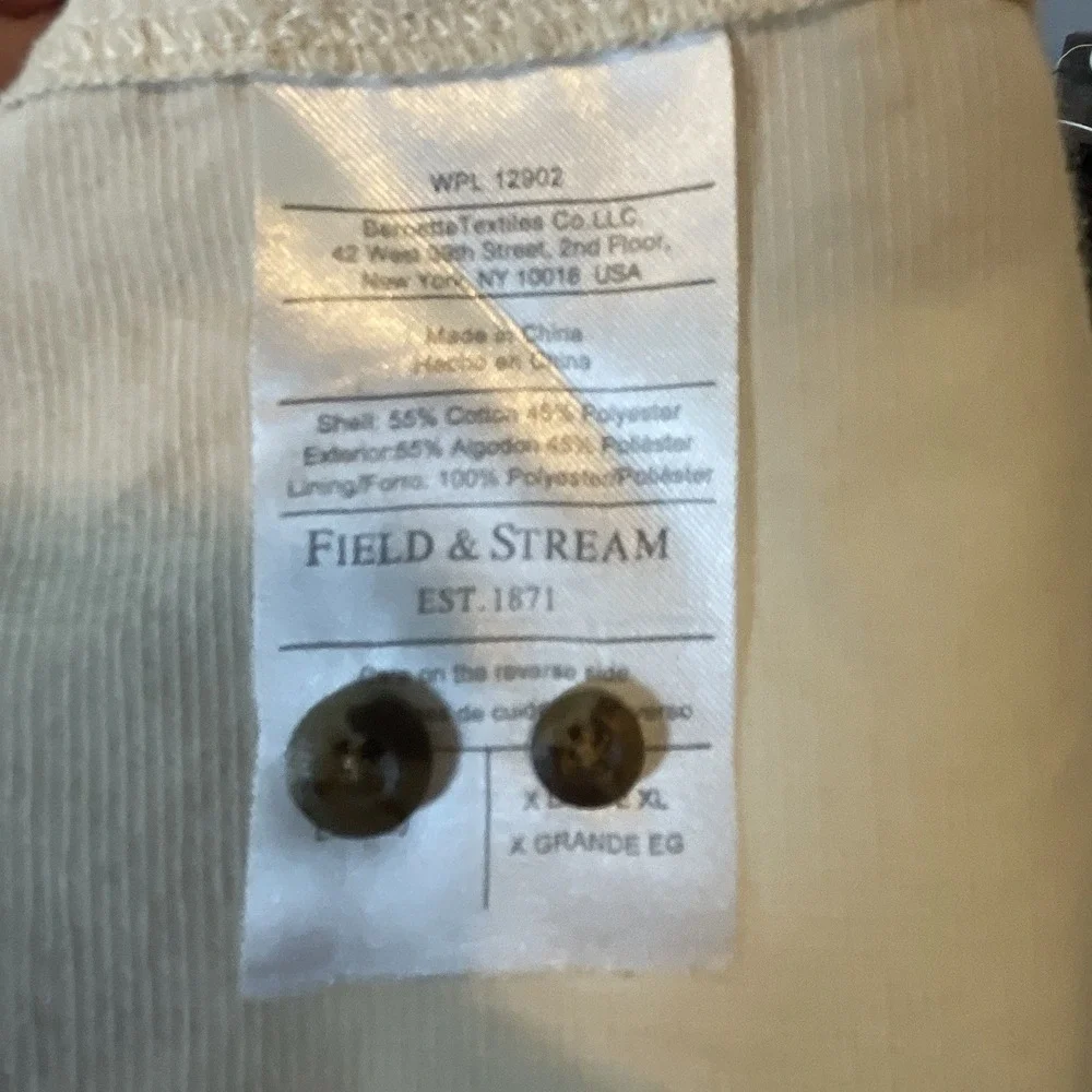 Field & Stream Shirt Mens XLarge Off White Universal Travel Lightweight Button - Picture 9 of 9